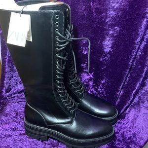 Zara High Shaft Combat Boots